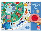 Okrągłe puzzle dla dzieci XXL Odkryj zwierzęta Goula