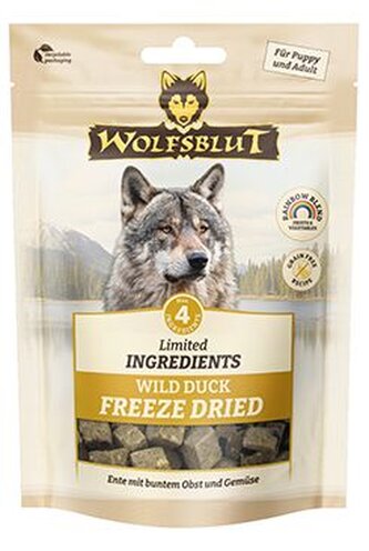 Wolfsblut Dog Freeze Dried Lim.Ingred. Wild Duck 40g Wolfsblut Dog Freeze Dried Lim.Ingred. Wild Duck 40g