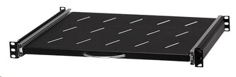 LEXI-Net 19" posuvná police s perforací 1U/350mm, černá