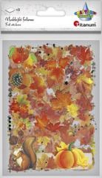 Naklejki foliowe 8 plansz dynie, liście, grzyby