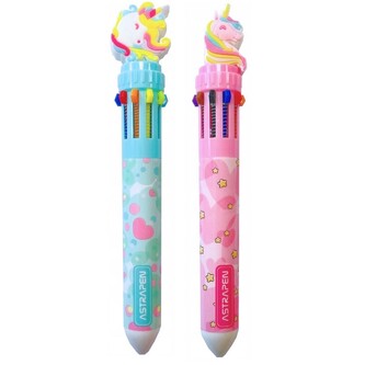 Długopis automatyczny wielokolorowy 10 w 1  0,7mm  ASTRAPEN PASTEL LINE UNICORN