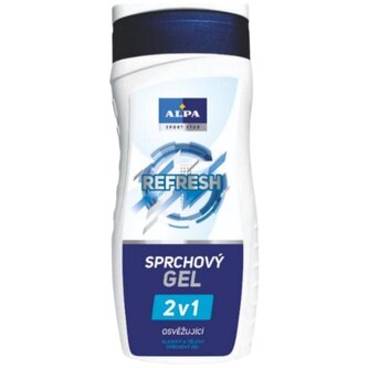 Alpa Sport Star Refresh 2v1 osvěžující sprchový a vlasový gel s vůní mentholu 300 ml