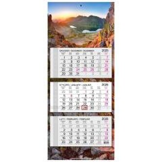 Kalendarz 2026 trójdzielny główka płaska Tatry