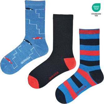 3PACK dětské ponožky Benysøn vícebarevné (SK-401) 27/30