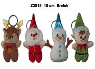 Brelok Zwierzęta świąteczne 10cm MIX