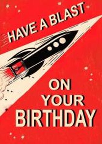 Karnet B6 z kopertą Urodziny Rakieta