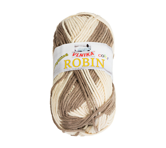 Příze ROBIN COLOR - Béžová,Hnědá - 100g / 150 m Příze ROBIN COLOR - Béžová,Hnědá - 100g / 150 m