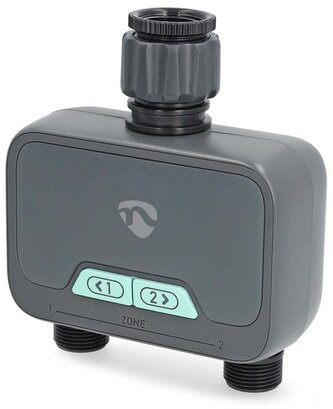 NEDIS chytrý zavlažovací systém/ regulátor průtoku vody/ Bluetooth/ rozsah 3 - 50 °C/ IP54/ Android/ iOS/ šedý NEDIS chytrý zavlažovací systém/ regulátor průtoku vody/ Bluetooth/ rozsah 3 - 50 °C/ IP54/ Android/ iOS/ šedý