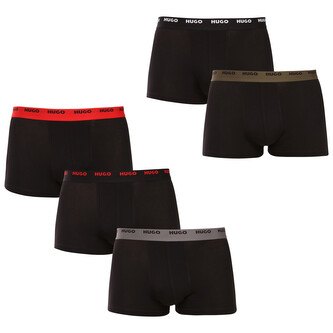 5PACK pánské boxerky HUGO černé (50532619 003) XL
