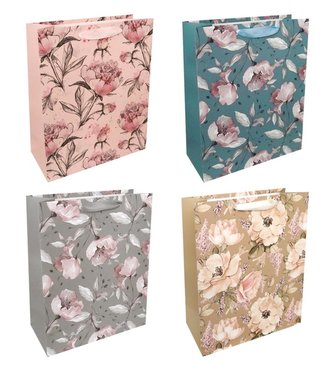 Torba prezentowa 26x32 pastelowe kwiaty
