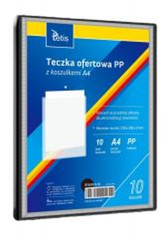 Teczka ofertowa A4 PP + 10 koszulek czarna Teczka ofertowa A4 PP + 10 koszulek czarna