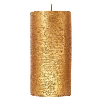ARÔME Rustikální svíčka 5x10cm Metalická barva Zlatá