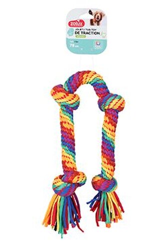 Hračka pes RAINBOW 4 Uzly 78cm Zolux