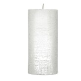ARÔME Rustikální svíčka 5x10cm Metalická barva Bílá