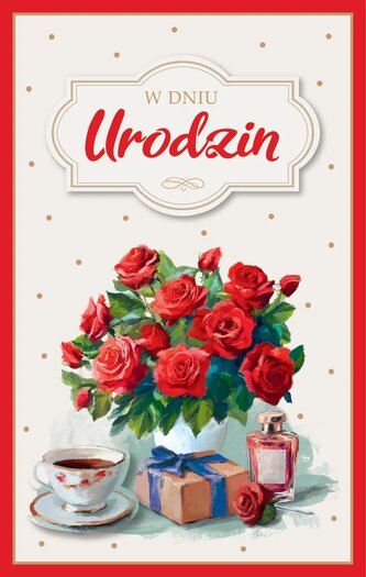 Karnet AB+ Urodziny, kwiaty PS50