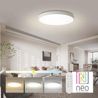 Immax NEO LITE SEMPLICI Smart stropní svítidlo Tuya WiFi  BEACON, 100cm 128W 9088lm, bílé Immax NEO LITE SEMPLICI Smart stropní svítidlo Tuya WiFi  BEACON, 100cm 128W 9088lm, bílé