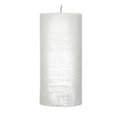 ARÔME Rustikální svíčka 7x15cm Metalická barva Bílá