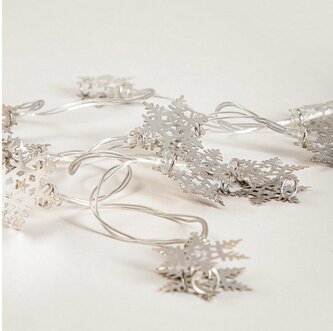 Světelný řetěz | SNOFLOCK | stříbrné sněhové vločky | 40 cm | 753978