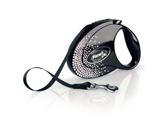 Flexi Vodítko Glam Splash M pásek 5m Crystal