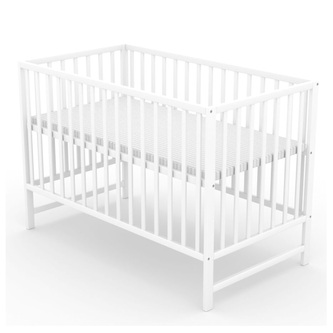 Postýlka pro miminko Nature 120x60cm se spouštěcím bokem - bílá; bílá