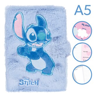 Colorino zápisník uzavíratelný, Stitch Fluffy, A5, světle modrý Colorino zápisník uzavíratelný, Stitch Fluffy, A5, světle modrý