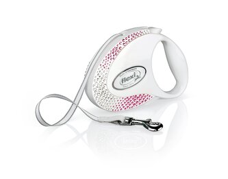 Flexi Vodítko Glam Composition M pásek 5m Pearl White