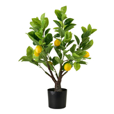 VIRIDIS Sztuczny kwiat drzewko cytrynowe 14x11x65cm