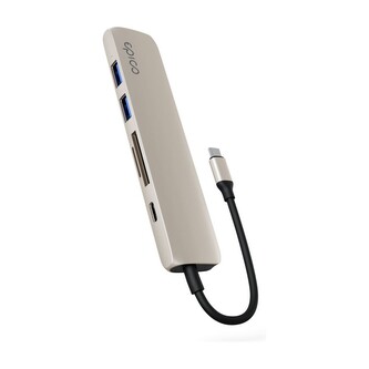 Epico 6v1 hliníkový hub 8K s USB-C hvězdně bílý