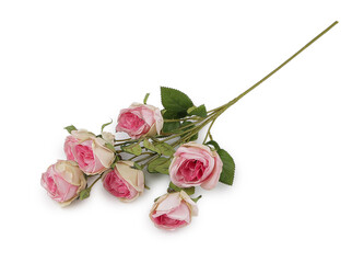 Umělá kytice růže - 1 ks - 2 růžová