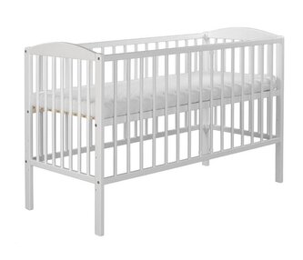 Dřevěná postýlka pro miminko, 120x60 - bílá