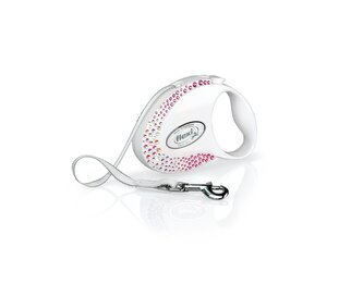 Flexi Vodítko Glam Composition S pásek 3m Pearl White