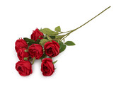 Umělá kytice růže - 1 ks - 4 červená