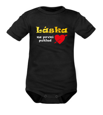 DEJNA Body krátký rukáv Láska na první pohled - černé, vel. 80; 80 (9-12m); černá; 100 % bavlna DEJNA Body krátký rukáv Láska na první pohled - černé, vel. 80; 80 (9-12m); černá; 100 % bavlna
