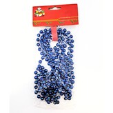 Řetízek z modrých korálků, délka 2,6 m, průměr 5 mm