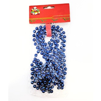 Řetízek z modrých korálků, délka 2,6 m, průměr 5 mm