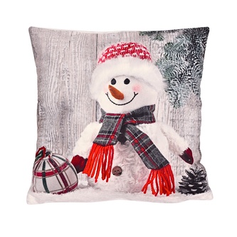 Vánoční 3D návlek, Sněhulák a větvička s baňkou, 40 x 40 cm