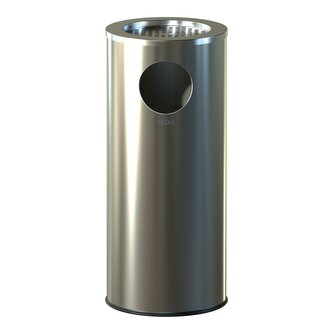 Venkovní odpadkový koš s popelníkem Marco 34 l, nerez ocel, matná