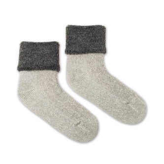 Vlněné ponožky Vlnáč Termo šedé, šedý lem Šedé M (39-42)