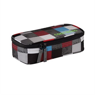 Penál COOCAZOO PencilDenzel, Checkmate  Blue Red