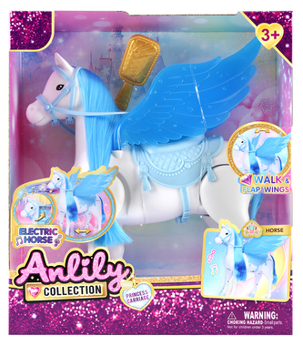 Interaktivní modrý chodící koník se zvukovými efekty