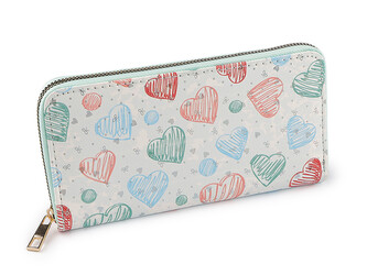 Dámská / dívčí peněženka srdce 10x19 cm - 1 ks - 4 mentolová