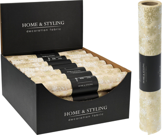 Tkanina dekoracyjna ŚNIEŻKA ZŁOTA