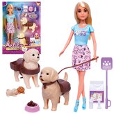 Set panenky a dvou pejsků