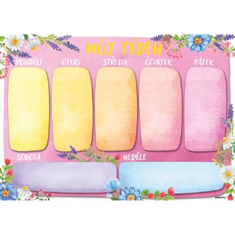 Týdenní plánovač - A4 - Barevný