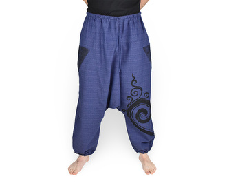 Harémové kalhoty aladin DYAMI, modrá, spirála Harémové kalhoty aladin DYAMI, modrá, spirála