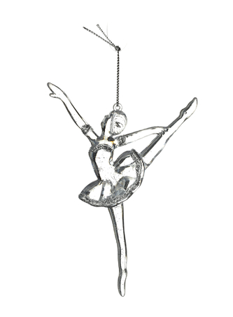 SANTA LILA Zawieszka bombka 1,2x9,2x14 cm baletnica