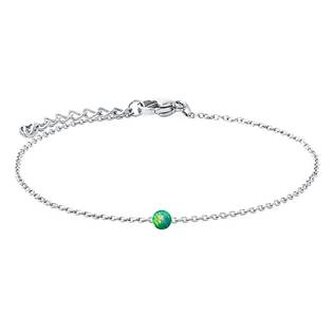 NBP74-OP11 Ocelový náramek s opálem - kulička 5 mm