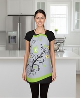 Zástěra kuchyňská, Motýli louka, zelená