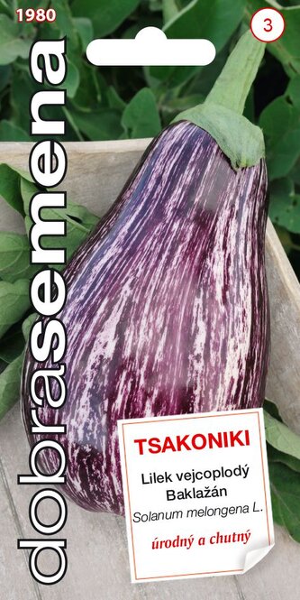 Dobrá semena Lilek vejcoplodý - Tsakoniki 30s