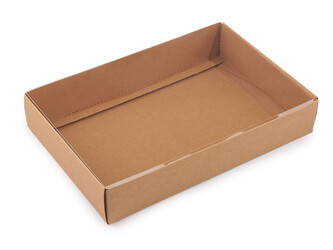 Papírová krabice s průhledným víkem - 10 ks - hnědá přírodní